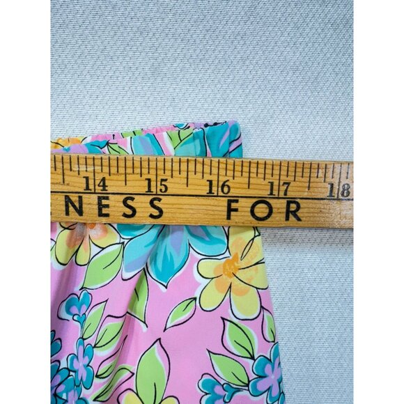 Sag Harbor Womens Midi Mermaid Skirt Sze 12 Pink Pastel Floral Pull On Boho Chic - Picture 7 of 12